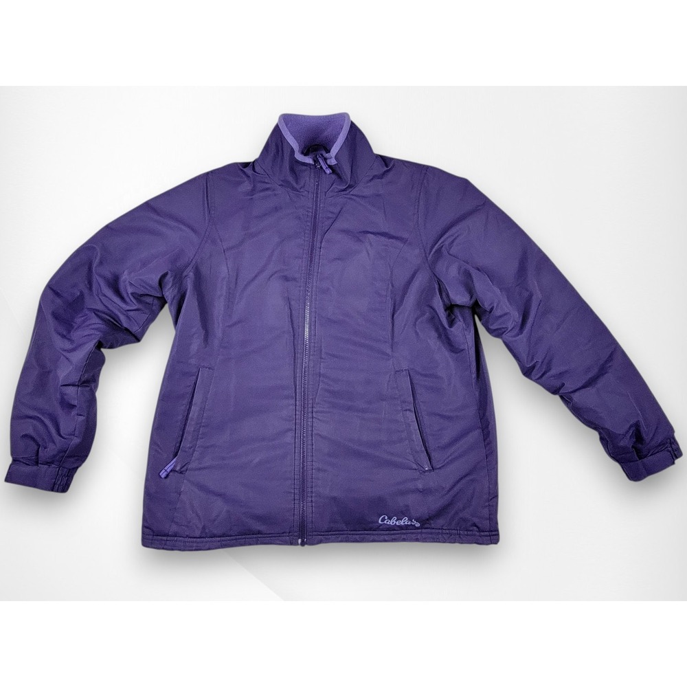 Cabela's Women's M Fleece Lined Full Zip Jacket Purple Insulated
